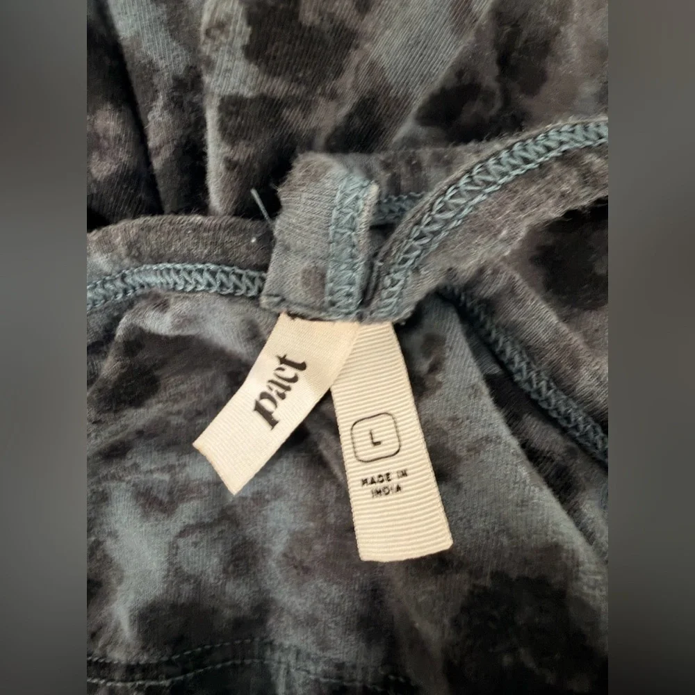 Pact Black and Gray Tie-Dye Maxi Dress size L - Picture 7 of 11